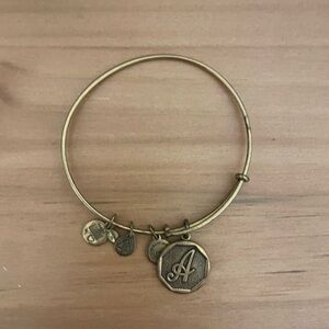 Alex and Ani monogram A bracelet